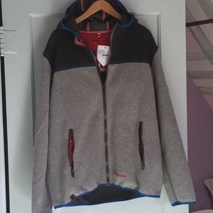 Almgwand of Austria Mens Sweater Hoodie Multi-season mid layer Grey L (EU54)